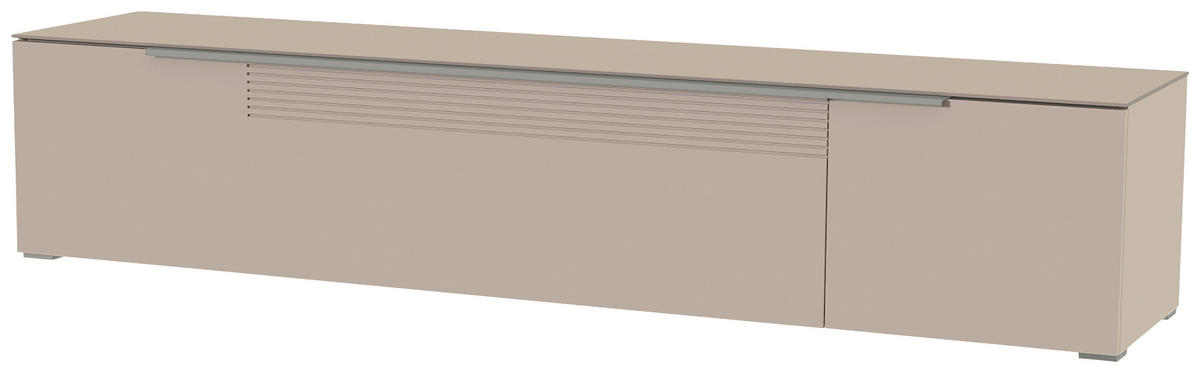 LOWBOARD Alufarben, Sandfarben  210/43/45 cm  - Sandfarben/Alufarben, Design, Glas/Holzwerkstoff (210/43/45cm) - Moderano