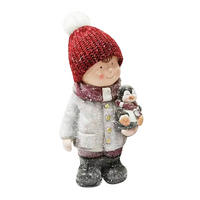 FIGÚRKA – DIEŤA - čierna/sivá, Lifestyle, textil/kameň (20,5/40/18cm) - X-Mas