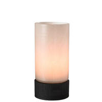 TEELICHTHALTER - Schwarz/Grau, Natur, Glas/Holz (14,5/14,5/29,5cm) - Ambia Home