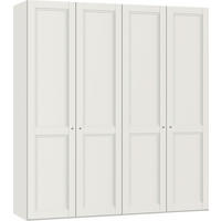 DREHTÜRENSCHRANK  in Weiß  - Silberfarben/Weiß, Design, Holzwerkstoff/Metall (203/220/59cm) - Jutzler