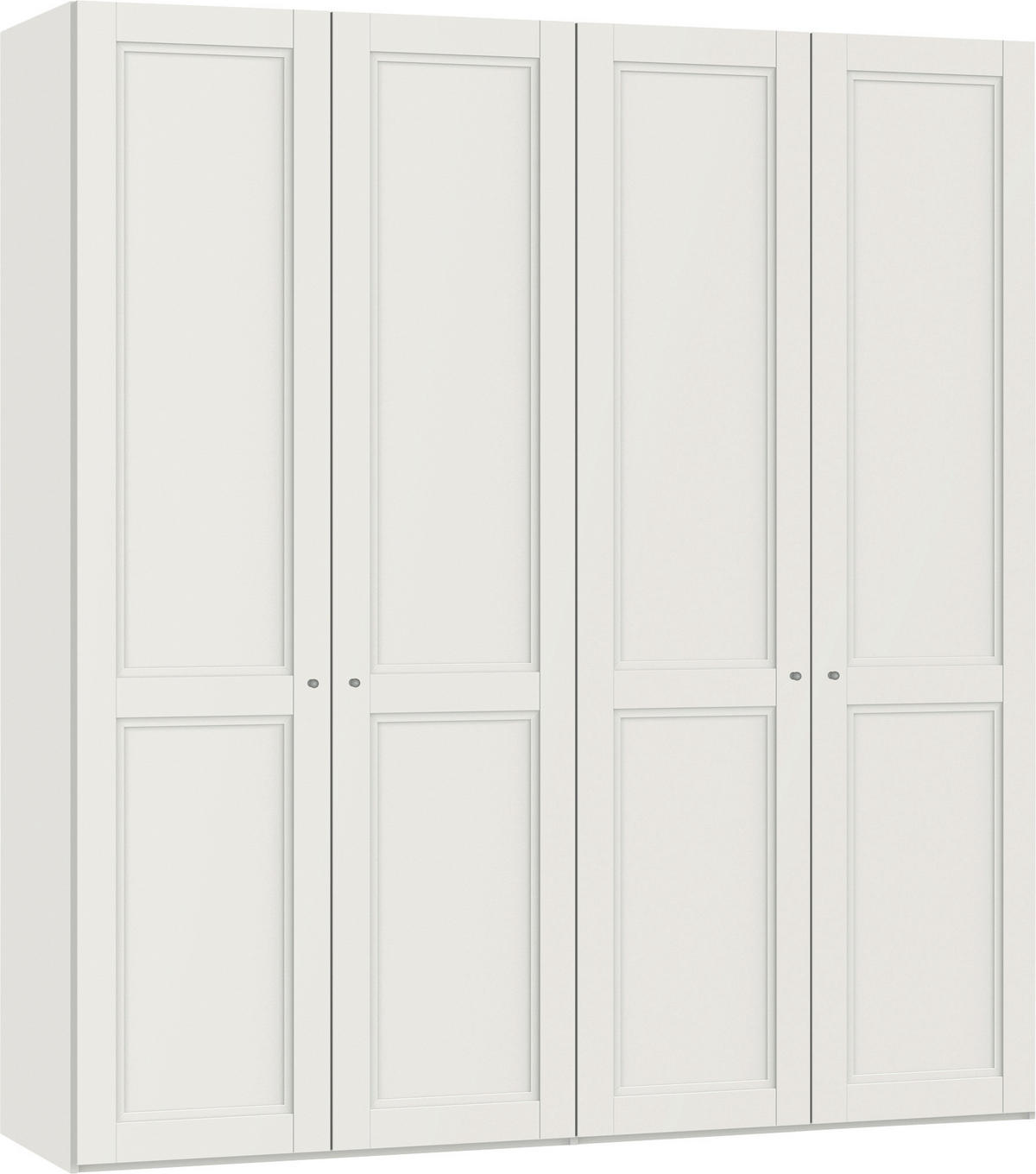 DREHTÜRENSCHRANK  in Weiß  - Silberfarben/Weiß, Design, Holzwerkstoff/Metall (203/220/59cm) - Jutzler