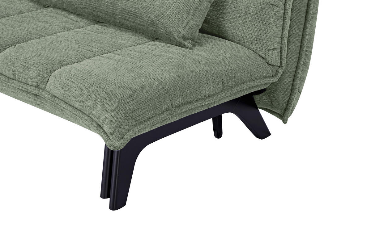 SCHLAFSOFA  in Webstoff Grün  - Schwarz/Grün, Basics, Holz/Textil (148/82/102cm) - Stylife