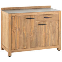 OUTDOORKÜCHE - Anthrazit/Titanfarben, Trend, Holz/Keramik (120/94,7/57,5cm)
