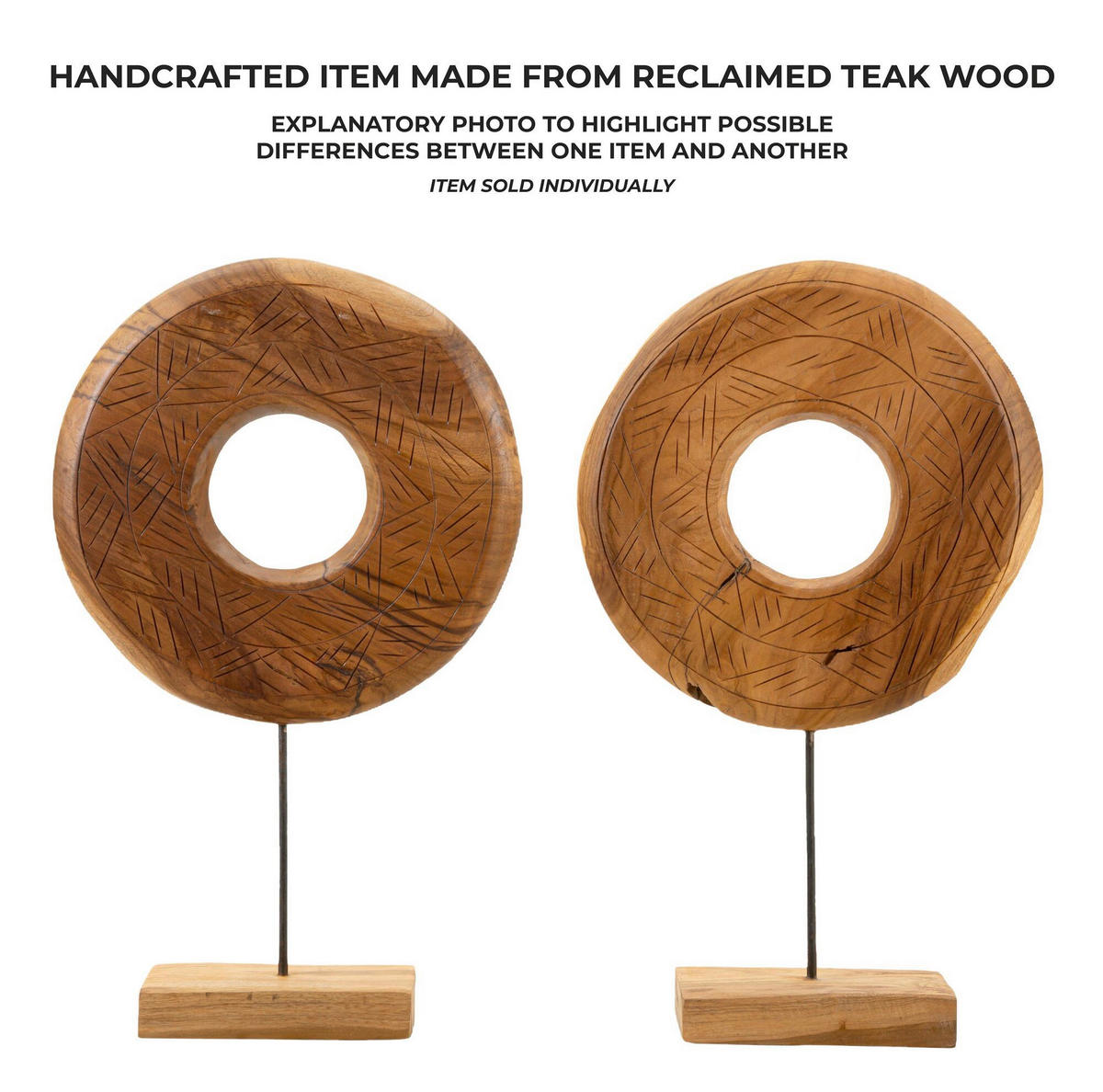 SKULPTUR - Braun, Basics, Holz (35/58/10cm)