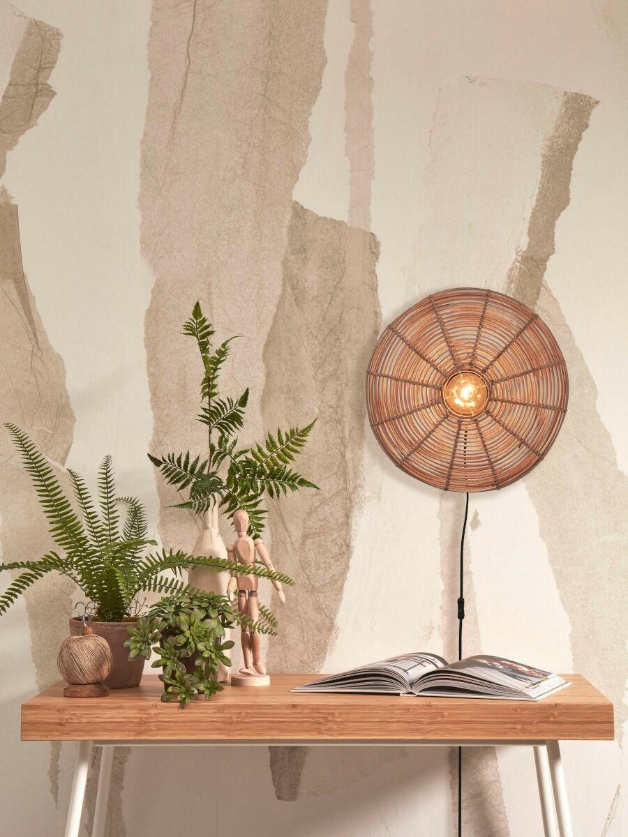 WANDLEUCHTE GOOD&MOJO 10/40/40 cm - Naturfarben, Trend, Naturmaterialien (10/40/40cm) - Good & Mojo