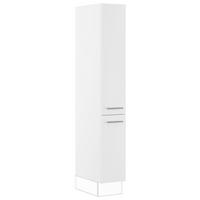 GESCHIRRSCHRANK 30/206,2/57,6 cm  Weiss  - Weiss/Edelstahlfarben, Basics, Holzwerkstoff/Metall (30/206,2/57,6cm) - Impuls