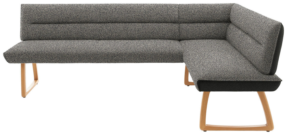 ECKBANK 237/162 cm  in Anthrazit, Grau  - Eichefarben/Anthrazit, Design, Holz/Textil (237/162cm) - Koinor