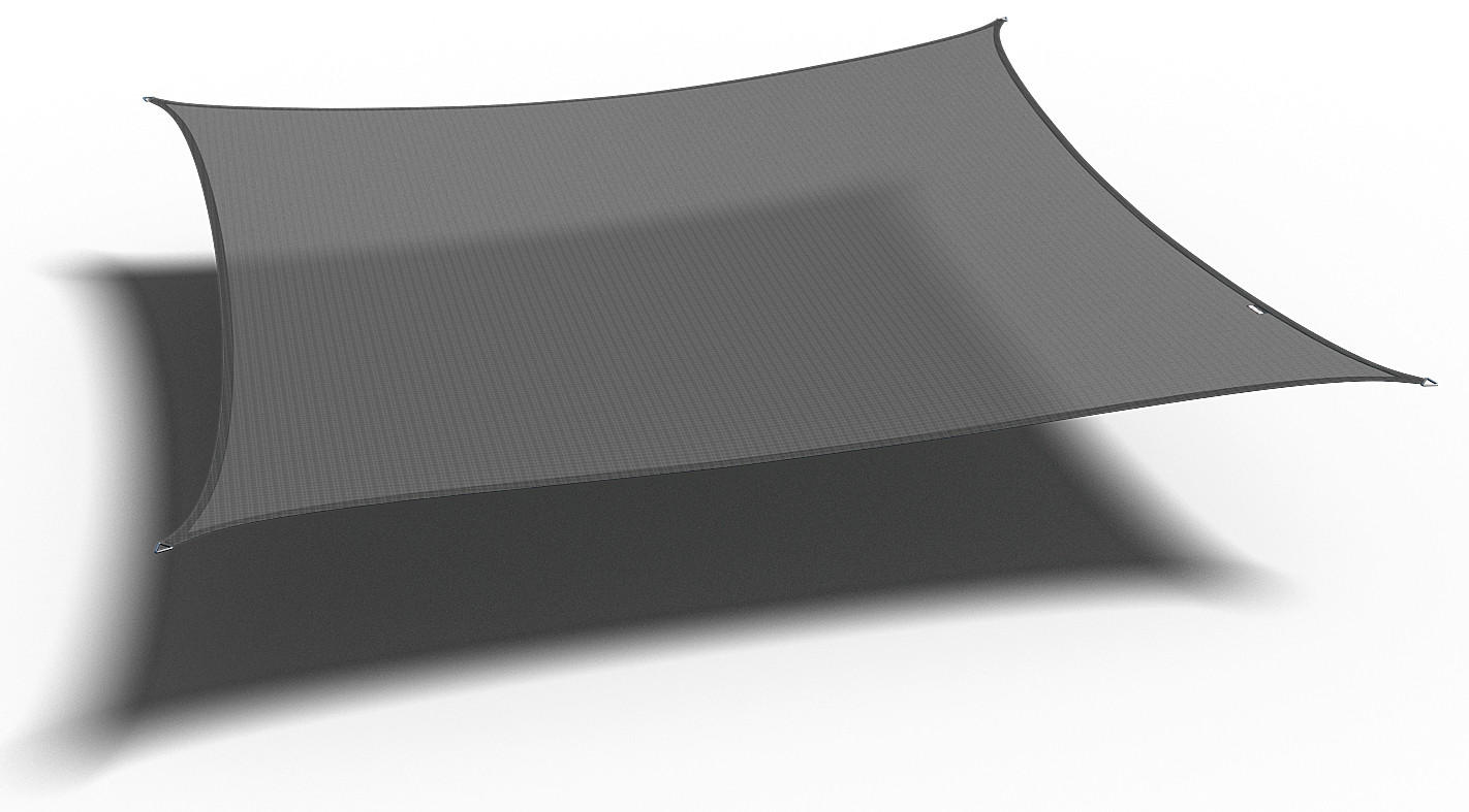 Gardenson Sonnensegel Grau 500x1x500 cm
