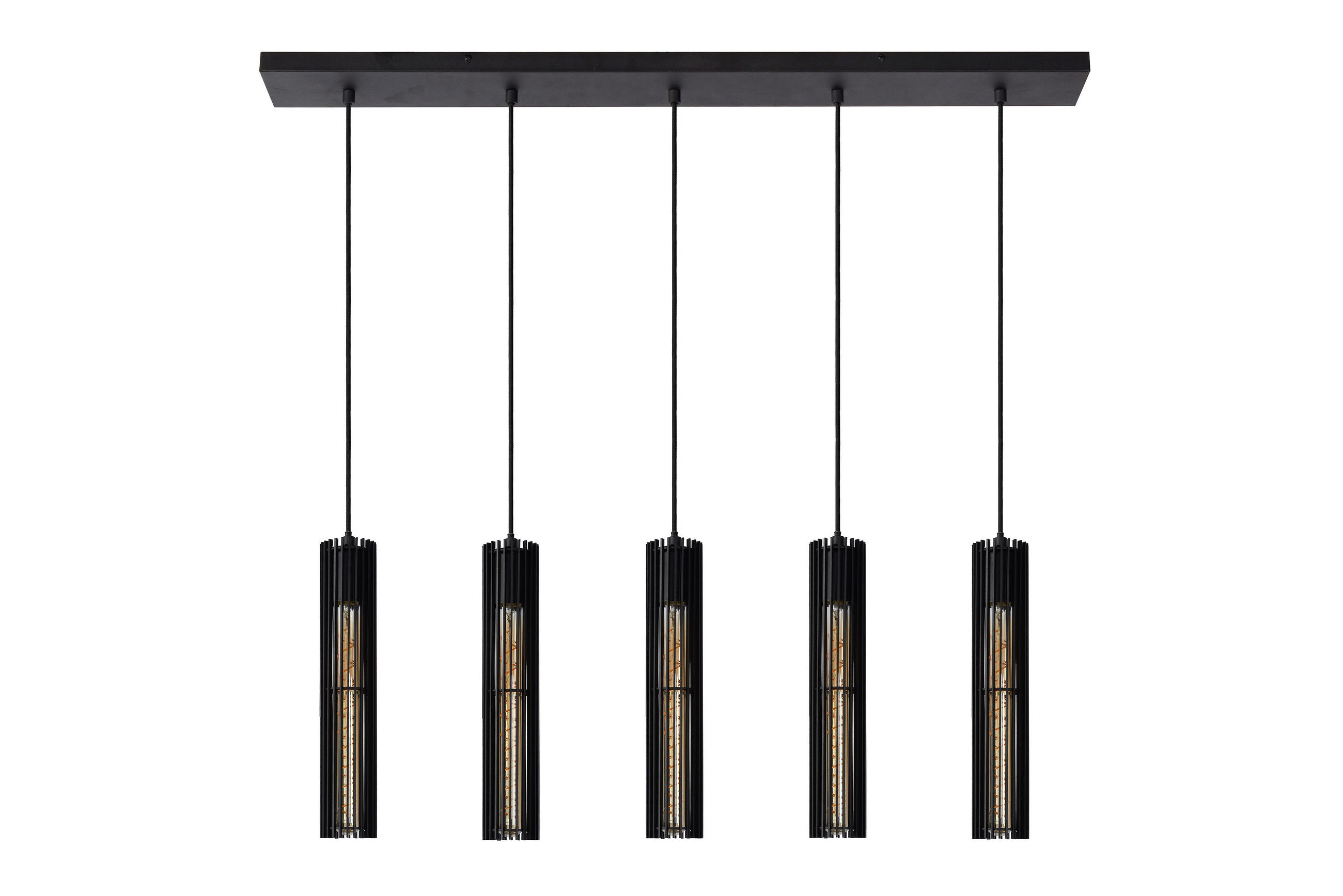 PENDELLEUCHTE 100/11/180 cm  - Schwarz, Design, Metall (100/11/180cm) - Lucide