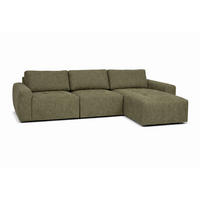 ECKSOFA MAZA in Grün  179/316 cm  - Schwarz/Grün, Design, Textil (179/316cm) - Livetastic