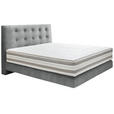 BOXSPRINGBETT 160/200 cm  in Grau  - Grau, KONVENTIONELL, Holz/Textil (160/200cm) - Dieter Knoll