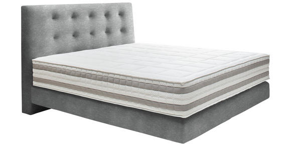 BOXSPRINGBETT 160/200 cm  in Grau  - Grau, KONVENTIONELL, Holz/Textil (160/200cm) - Dieter Knoll