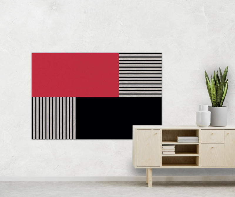 AKUSTIKPANEEL Modular Wall System rPet  - Rot, MODERN, Kunststoff (52/104/0.6cm) - Jangal