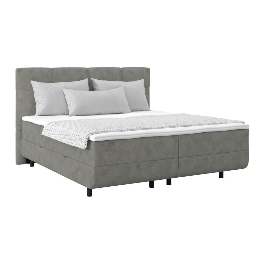 Polsterbett Mit Matratze 200x200 London Grau