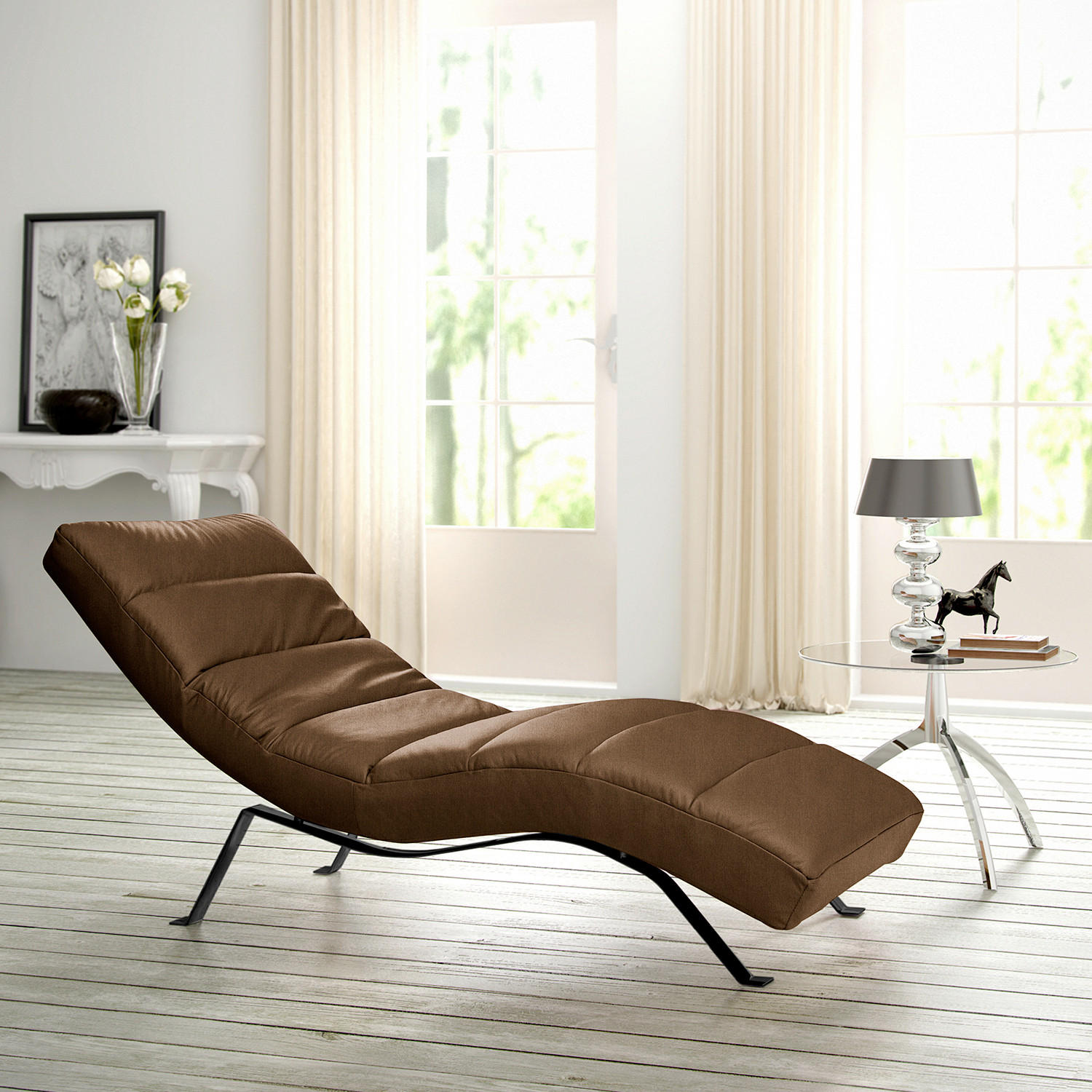 Livetastic Relaxliege Swing Dunkelbraun 65x65-95x171 cm