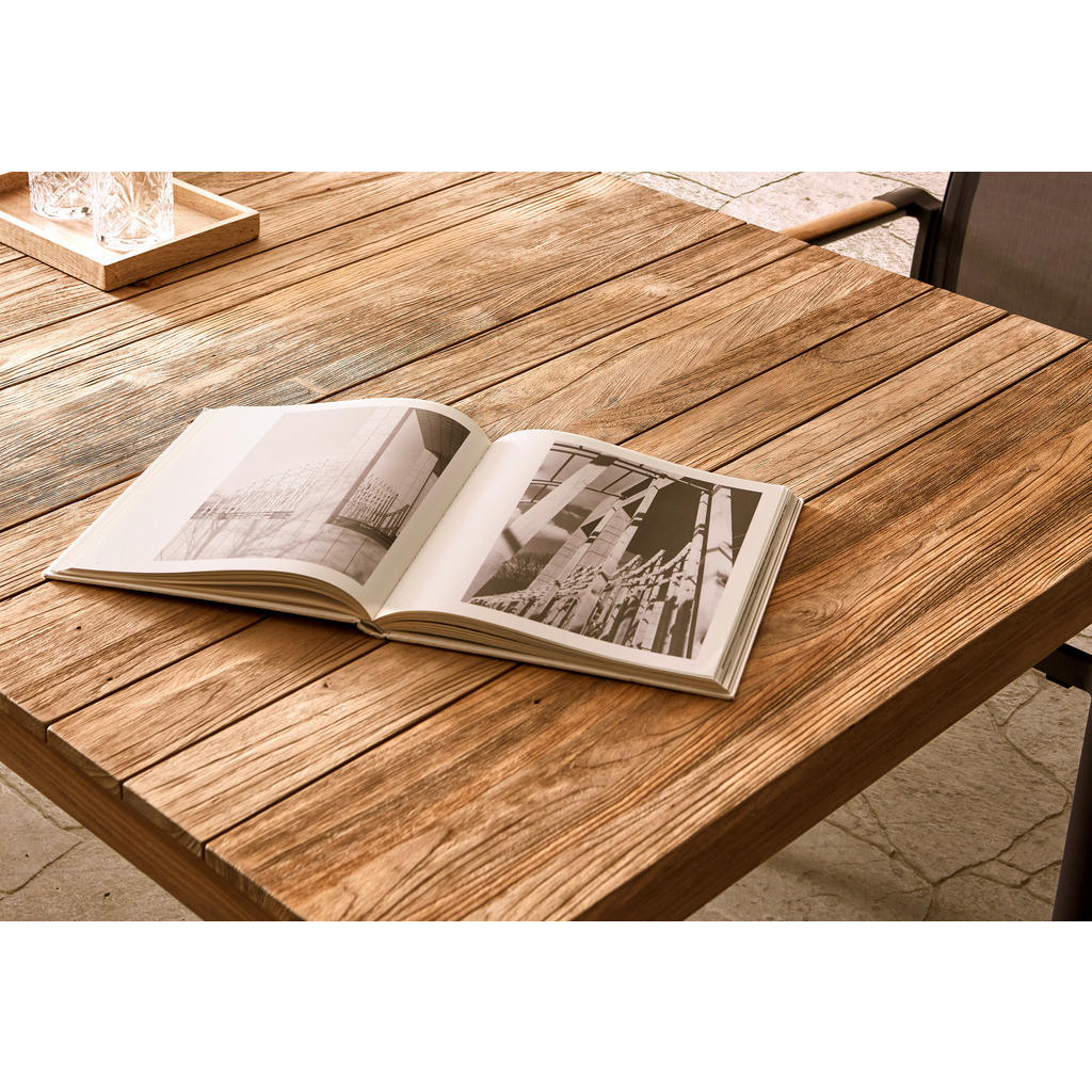 Thumbnail - Zebra Gartentischplatte Derex, Teak, Holz, Teakholz, rechteckig, 100x8.2x220 cm, Gartenmöbel, Gartentische, Tischsystem...