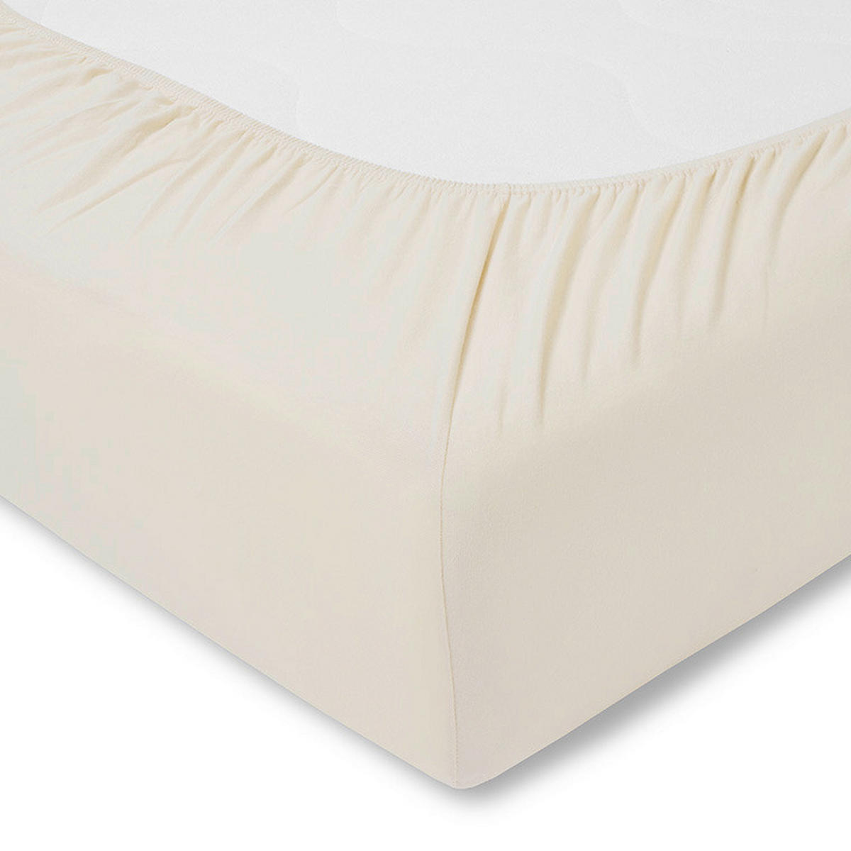 SPANNBETTTUCH Exquisit Single-Jersey  - Creme, Basics, Textil (100/200cm) - Estella