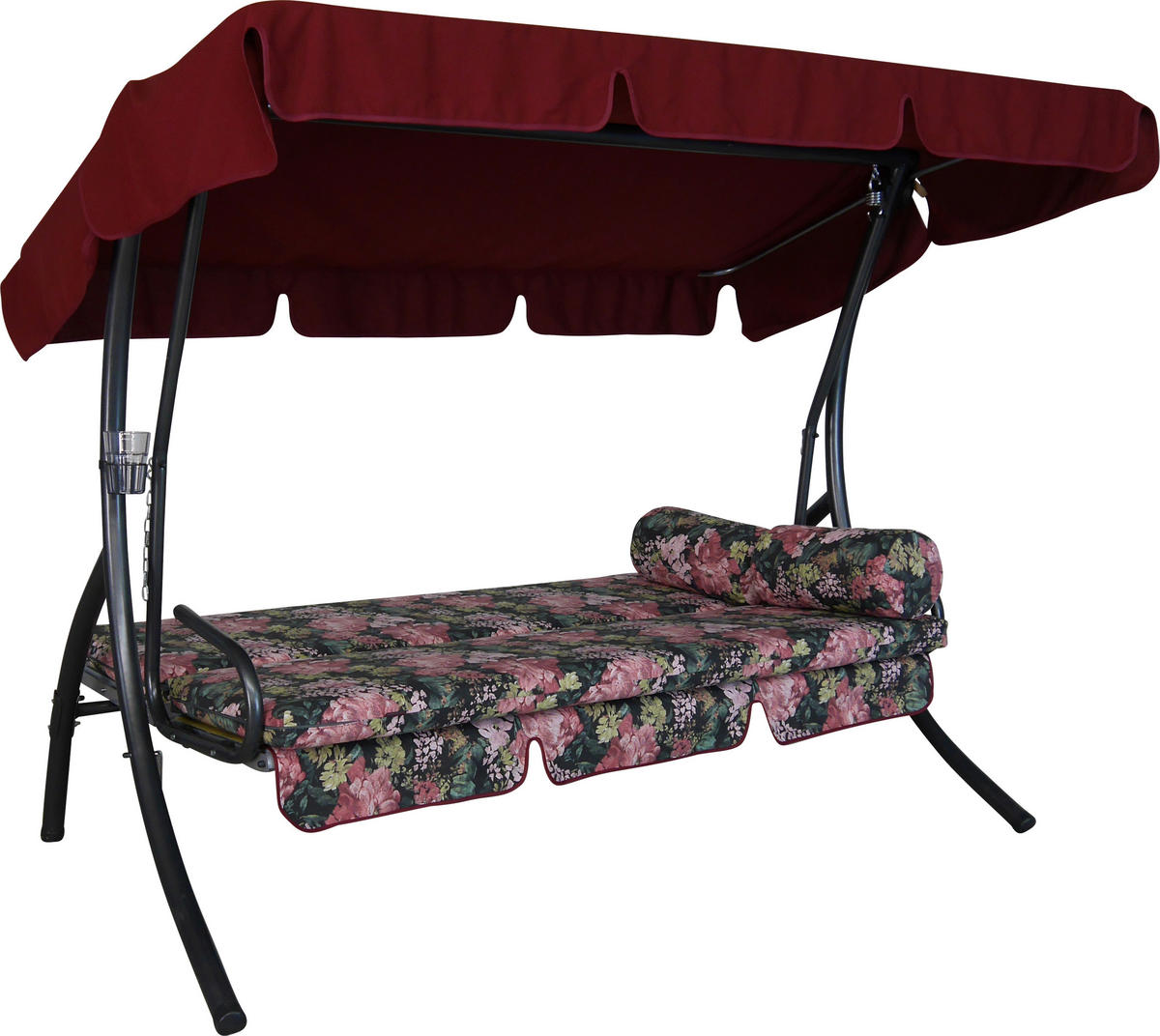 HOLLYWOODSCHAUKEL 210/160/145 cm  - Dunkelgrün/Dunkelgrau, Basics, Kunststoff/Textil (210/160/145cm) - Boxxx
