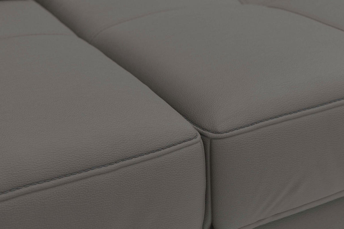 SEDACÍ SOUPRAVA, kůže, mokka - černá/mokka, Basics, kov/textil (176/363/223cm) - Sit & More