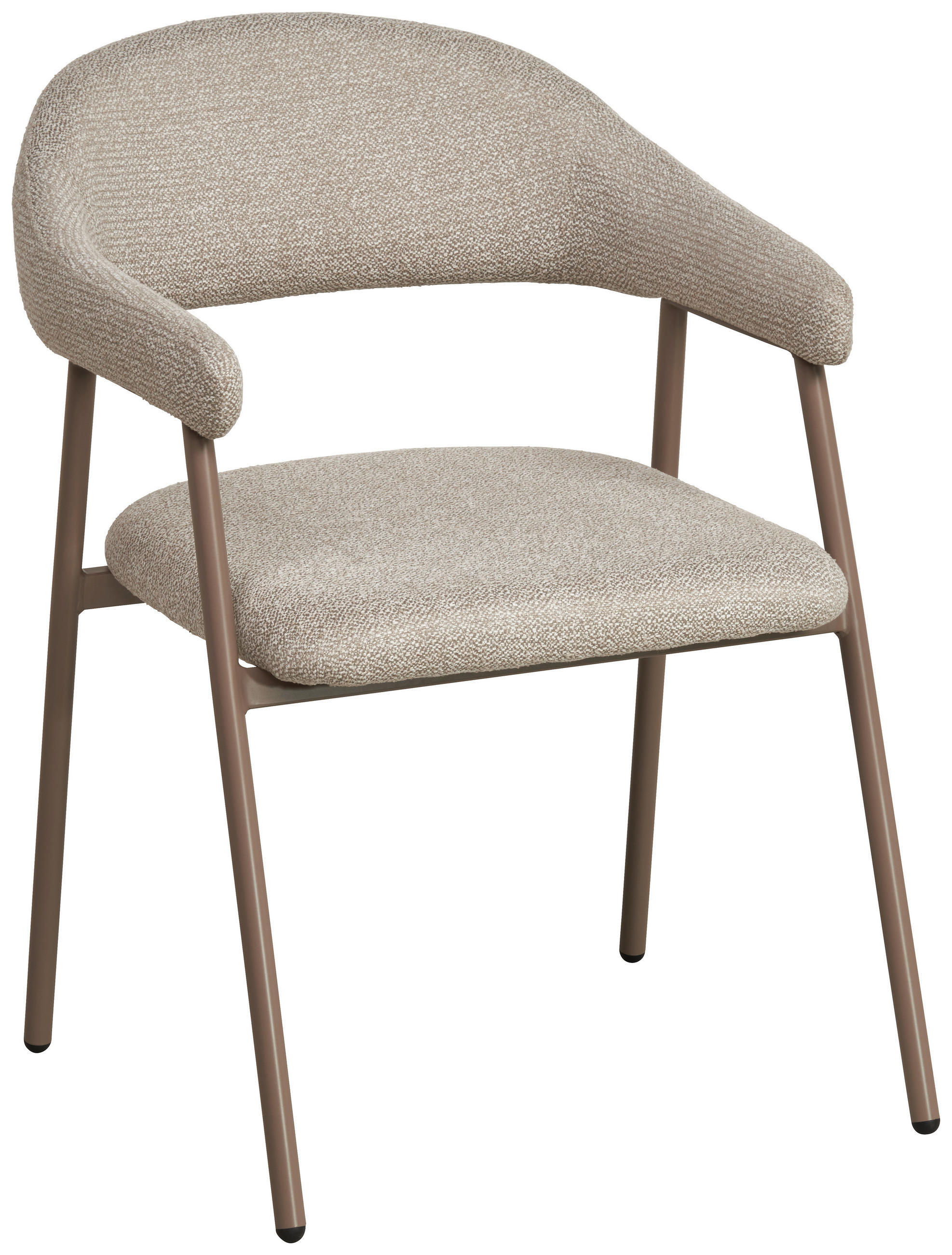 ARMLEHNSTUHL  in Eisen Webstoff  - Beige/Schwarz, MODERN, Textil/Metall (61/79/59cm) - MID.YOU