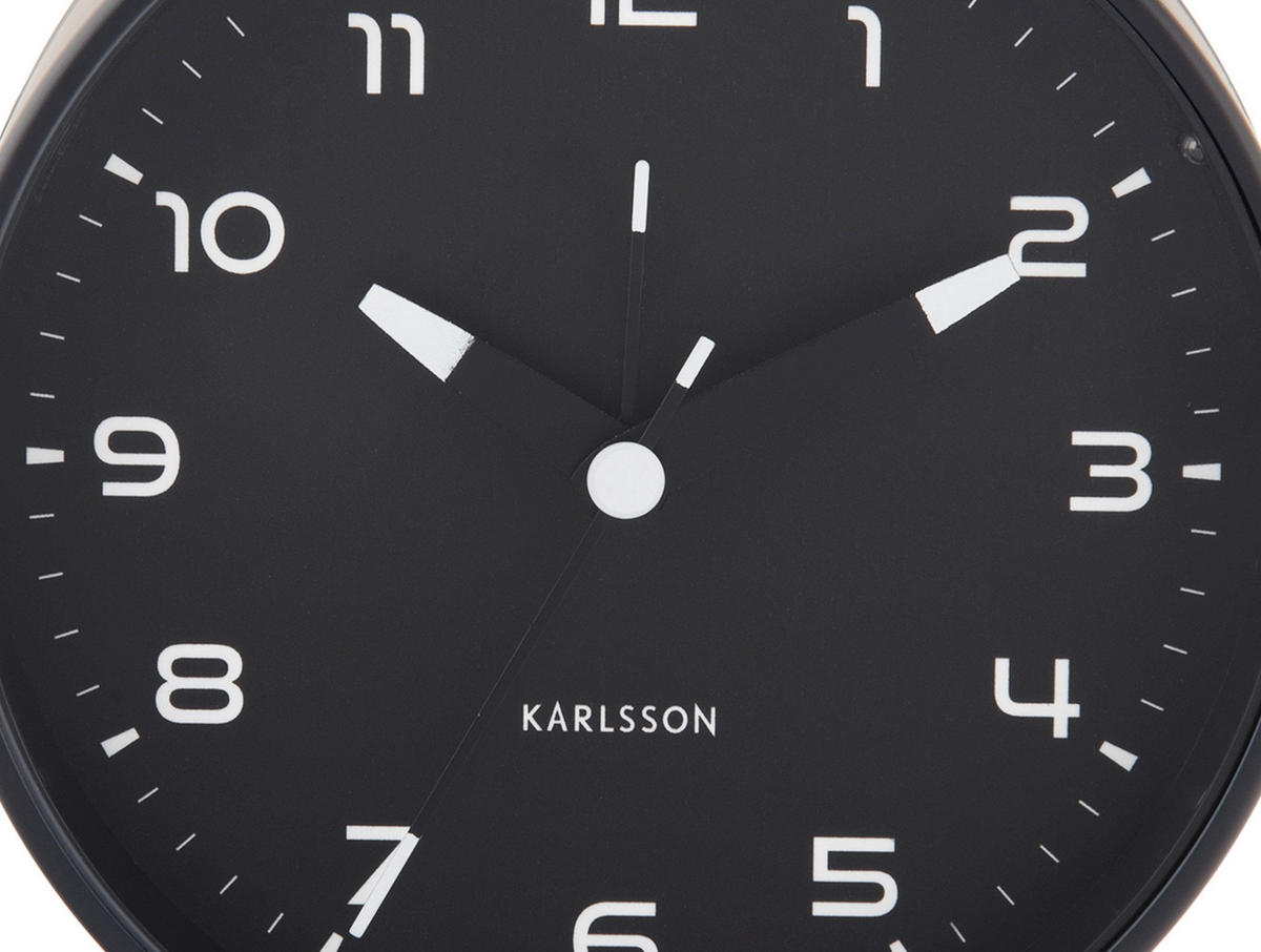 WECKER  Schwarz  - Schwarz, Basics, Metall (5/11/12cm) - Karlsson