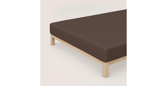 SPANNLEINTUCH 180-200/200 cm Jersey  - Braun, Basics, Textil (180-200/200cm) - Novel