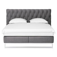 BOXSPRINGBETT 160/200 cm  in Dunkelgrau  - Chromfarben/Dunkelgrau, KONVENTIONELL, Textil (160/200cm) - Joop!