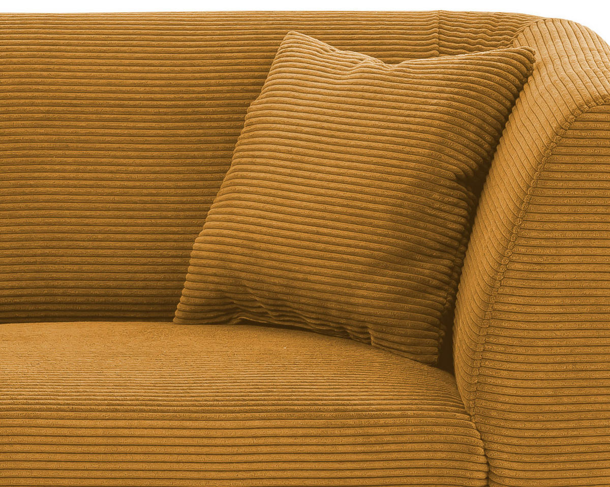 2-SITZER-SOFA Cord Goldfarben  - Goldfarben/Schwarz, MODERN, Holz/Textil (172/83/88cm) - MID.YOU