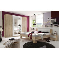 SPAVAĆA SOBA bela, boja hrasta   - boja hrasta/bela, Dizajnerski, pločasti materijal (180/200cm) - Xora