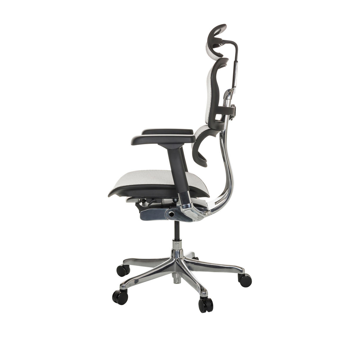 SNURRSTOL  i nät ljusgrå  - ljusgrå/silver, Basics, metall/textil (69/119-144/65cm) - MID.YOU