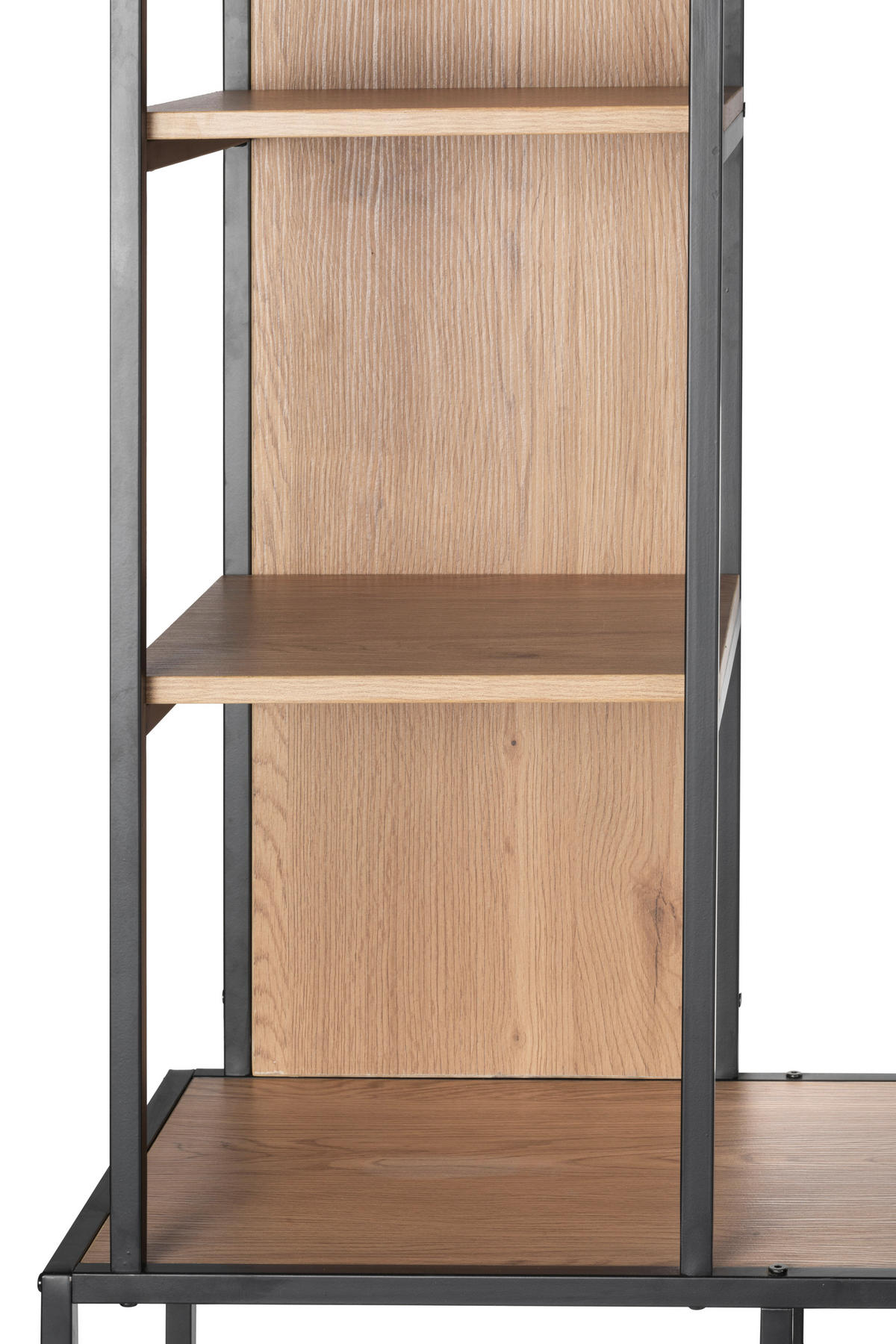 PŘEDSÍŇOVÁ STĚNA, přírodní barvy, černá, 110/177/40 cm - černá/přírodní barvy, Design, kov/kompozitní dřevo (110/177/40cm) - MID.YOU