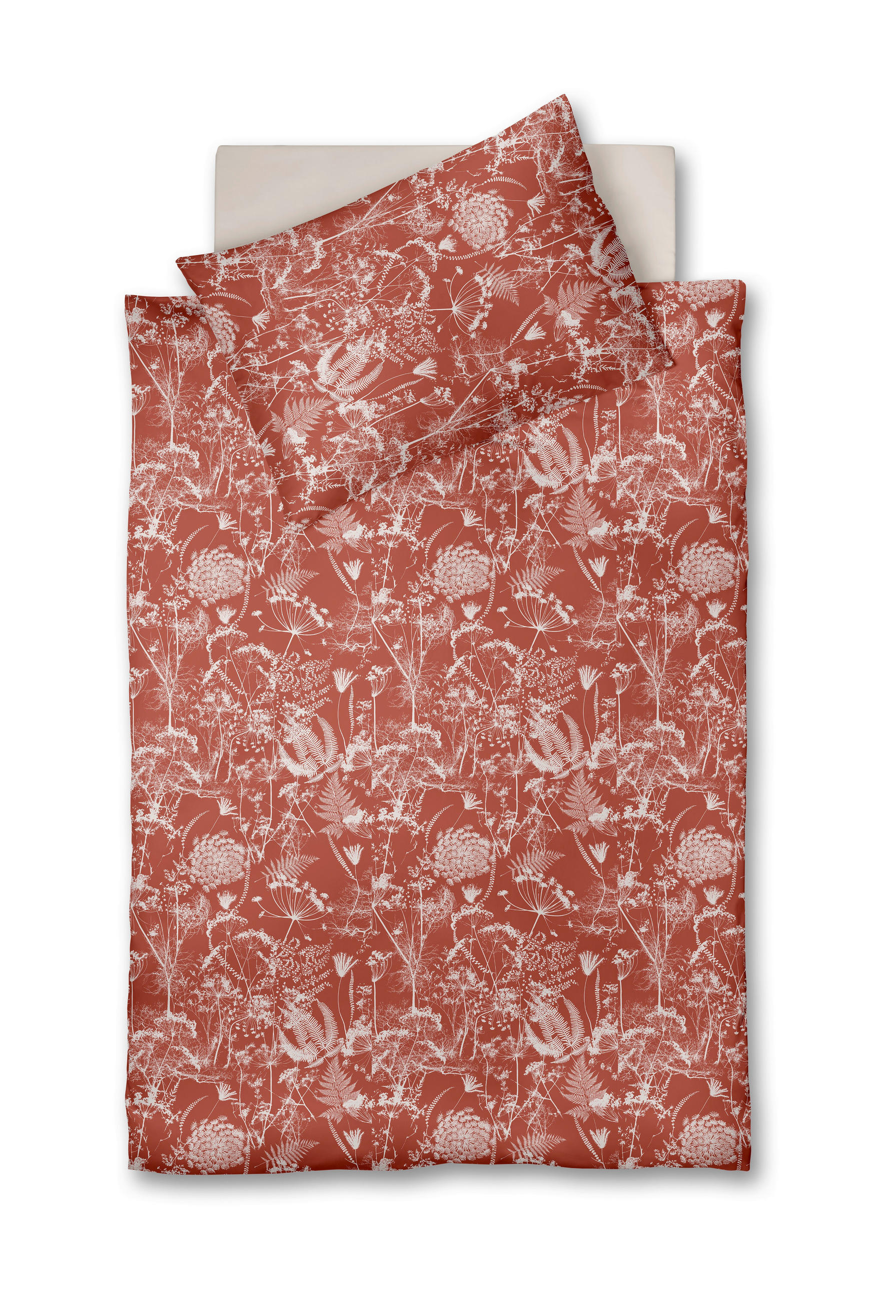 BETTWÄSCHE Makosatin 140/200 cm  - Rostfarben, Design, Textil (140/200cm) - Fleuresse