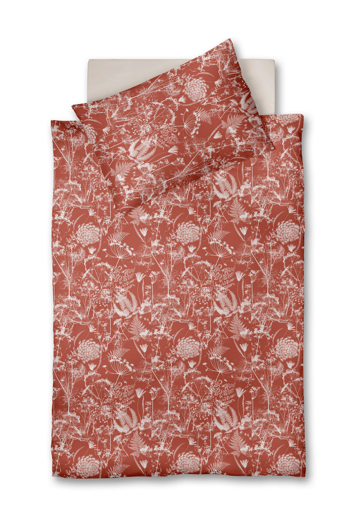 BETTWÄSCHE Makosatin 140/200 cm  - Rostfarben, Design, Textil (140/200cm) - Fleuresse