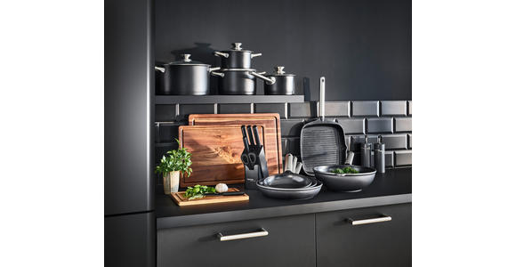 KOCHTOPFSET 4-teilig  - Klar/Schwarz, Basics, Glas/Metall - Homeware Profession.