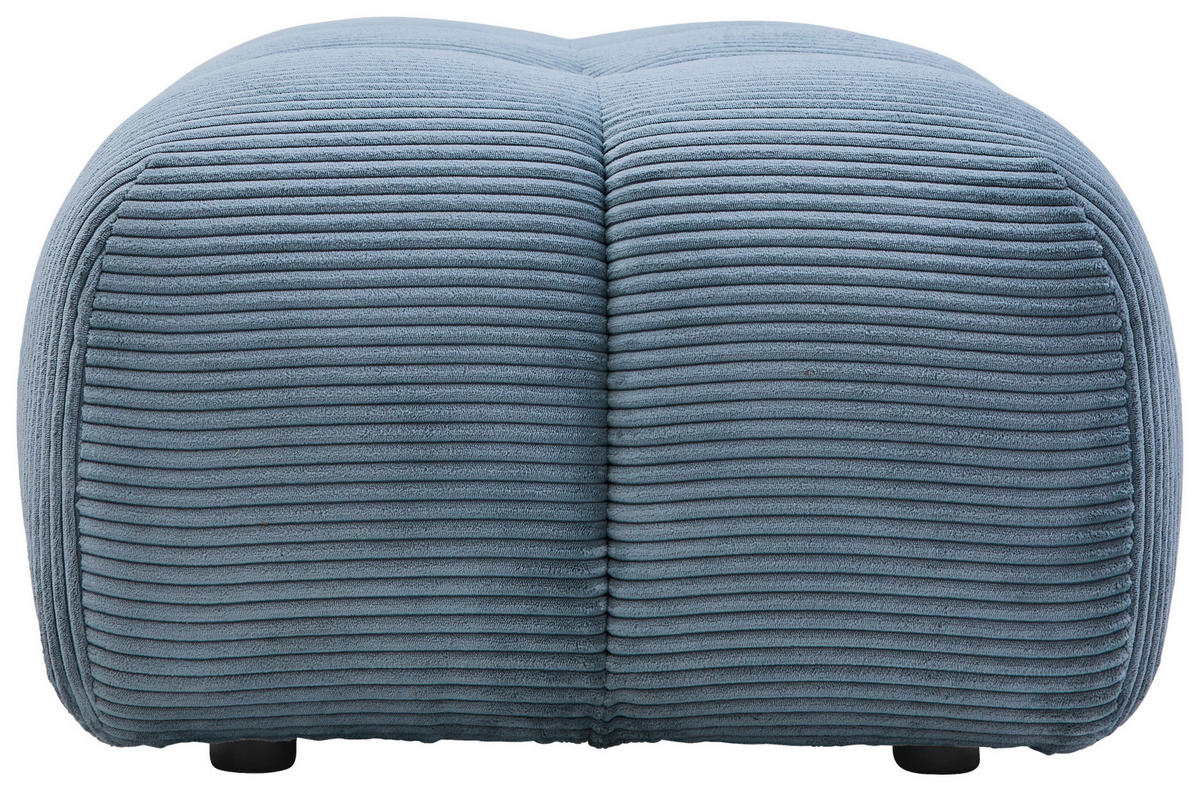 HOCKER Cord Pastellblau  - Pastellblau/Schwarz, KONVENTIONELL, Kunststoff/Textil (105/43/90cm) - Tom Tailor