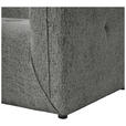 ECKSOFA  in Chenille Grau  164/255 cm  - Schwarz/Grau, KONVENTIONELL, Kunststoff/Textil (164/255cm) - Carryhome