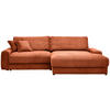 ECKSOFA in Cord Terracotta  300/180 cm  - Terracotta/Schwarz, MODERN, Kunststoff/Textil (300/180cm) - Carryhome