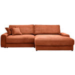 ECKSOFA in Cord Terracotta  300/180 cm  - Terracotta/Schwarz, MODERN, Kunststoff/Textil (300/180cm) - Carryhome
