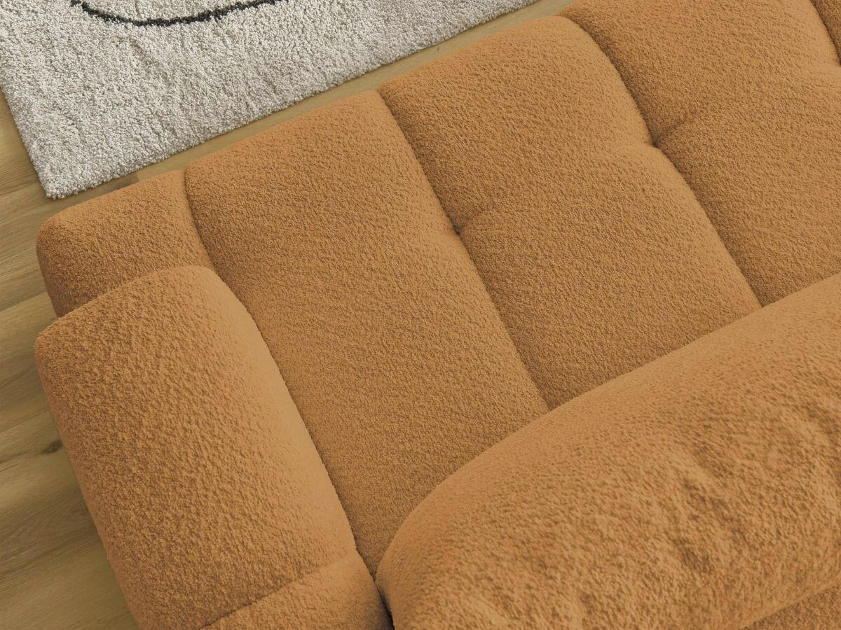 ECKSCHLAFSOFA FUJI Bouclé Gelb  inkl.  - Gelb/Schwarz, MODERN, Kunststoff/Textil (160/292cm)