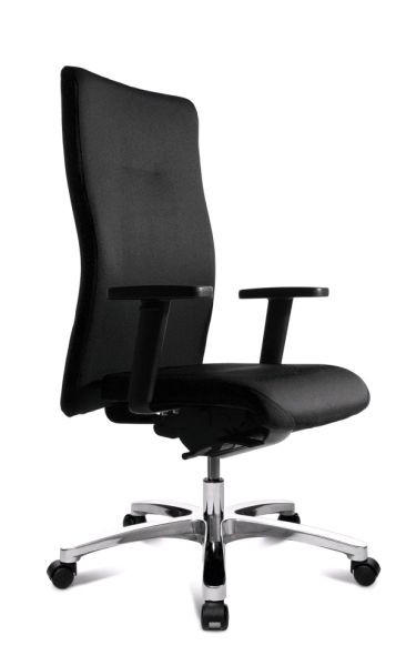 DREHSTUHL  in Webstoff Schwarz  - Schwarz, KONVENTIONELL, Kunststoff/Textil (71/130/67cm) - Topstar