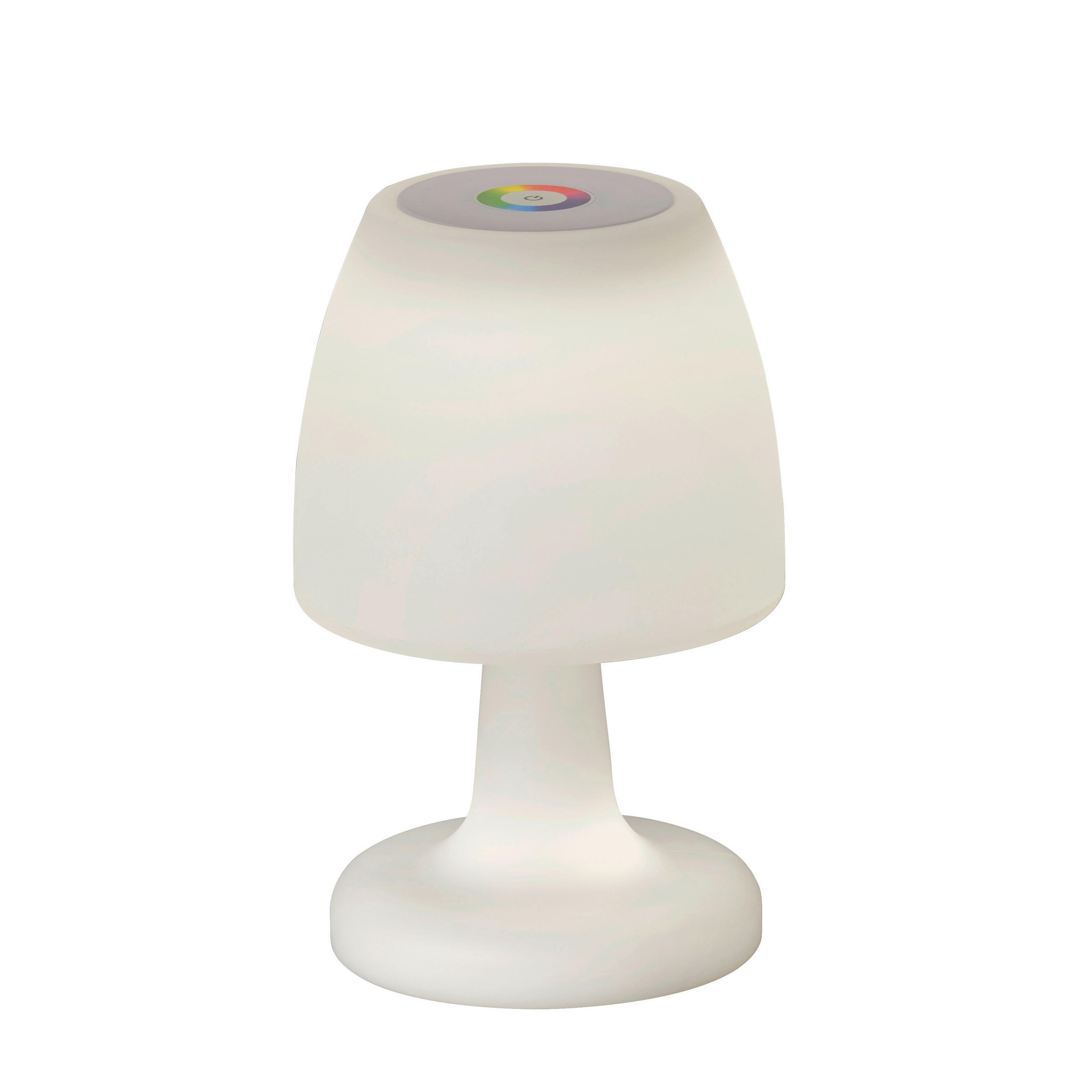 AKKU-TISCHLEUCHTE Barletta  16 cm  - Weiß, KONVENTIONELL, Kunststoff (16cm)