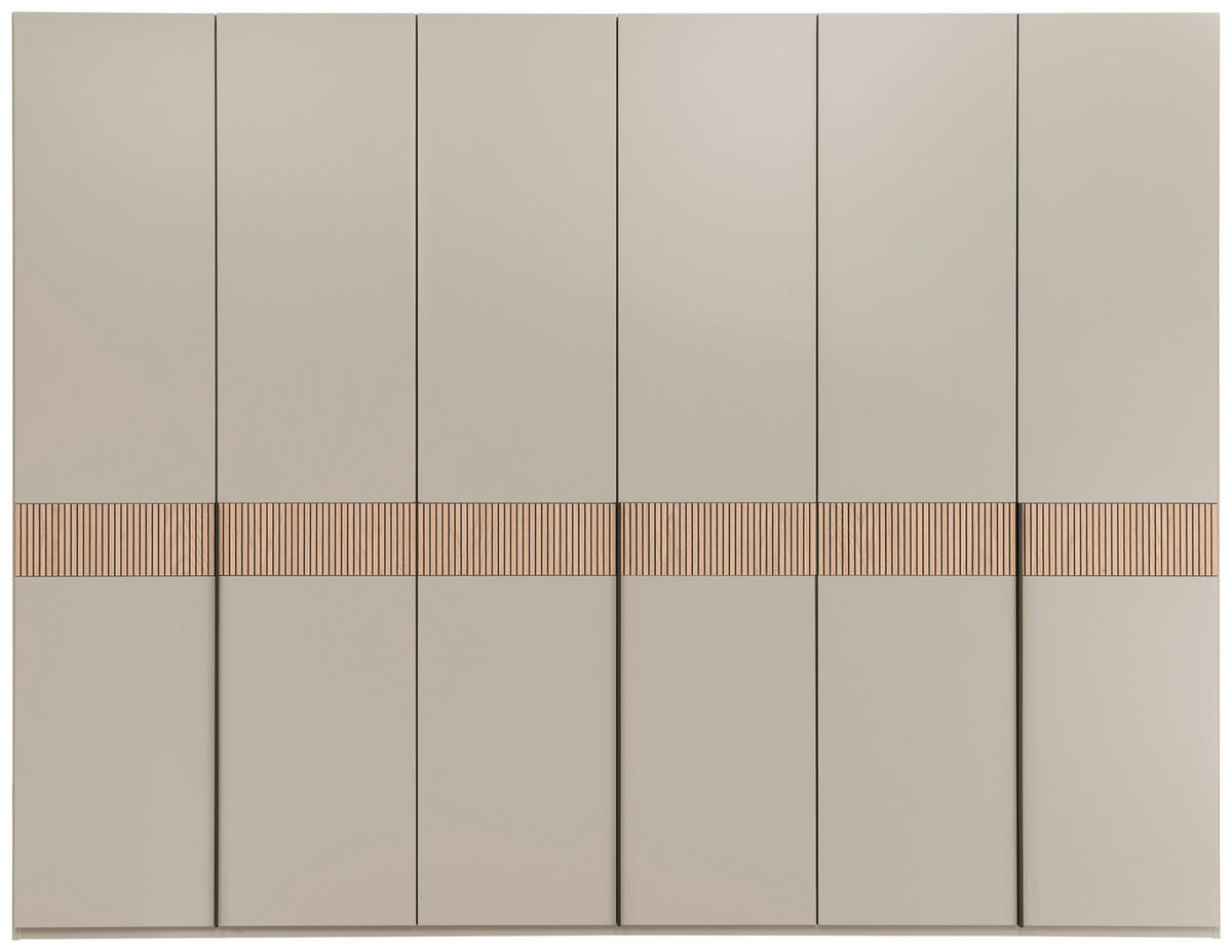 DREHTÜRENSCHRANK Taupe, Eichefarben  - Taupe/Eichefarben, Design, Holz/Holzwerkstoff (299,2/229,4/59,5cm) - Dieter Knoll