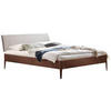BETT 140/200 cm  in Nussbaumfarben, Hellgrau  - Nussbaumfarben/Hellgrau, KONVENTIONELL, Holz/Textil (140/200cm) - Hasena