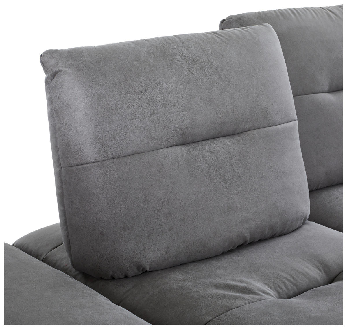 2-SITZER-SOFA in Mikrofaser Grau  - Schwarz/Grau, Konventionell, Textil/Metall (206/90/105cm) - MID.YOU