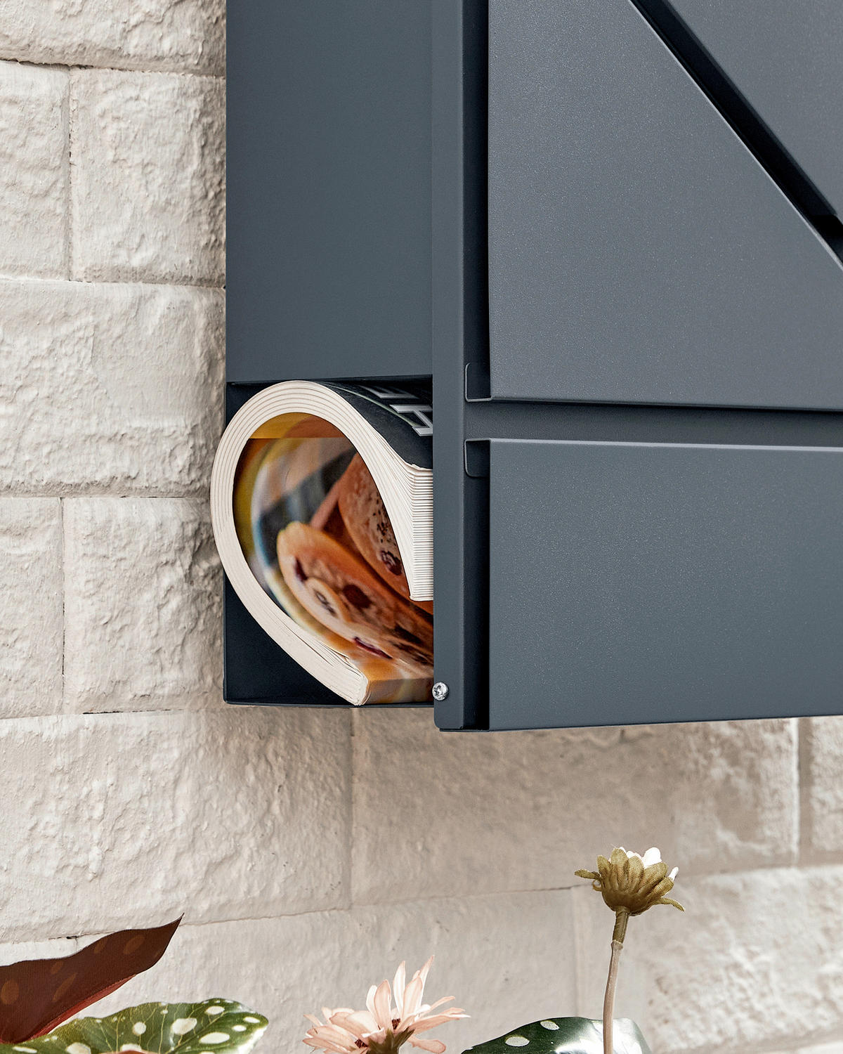 BRIEFKASTEN Grau  - Grau, Basics, Metall (37/37/10,5cm)