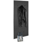 GARDEROBENPANEEL  in 50/125/7 cm  - Schwarz/Grau, MODERN, Holzwerkstoff/Textil (50/125/7cm) - Xora