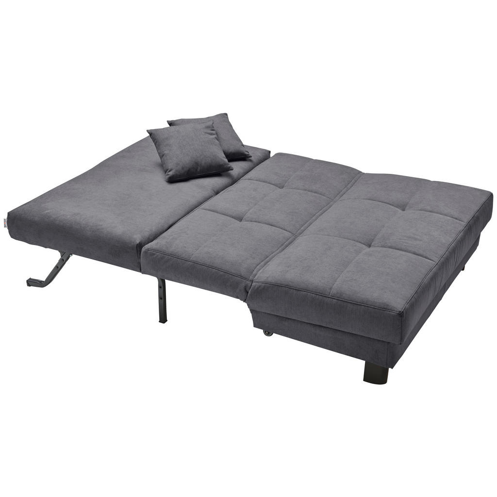 Thumbnail - Carryhome Schlafsofa, Graublau, Textil, 2-Sitzer, Füllung: Polyester, 145x85x100 cm, Made in Germany, Liegefunktion, Kin...