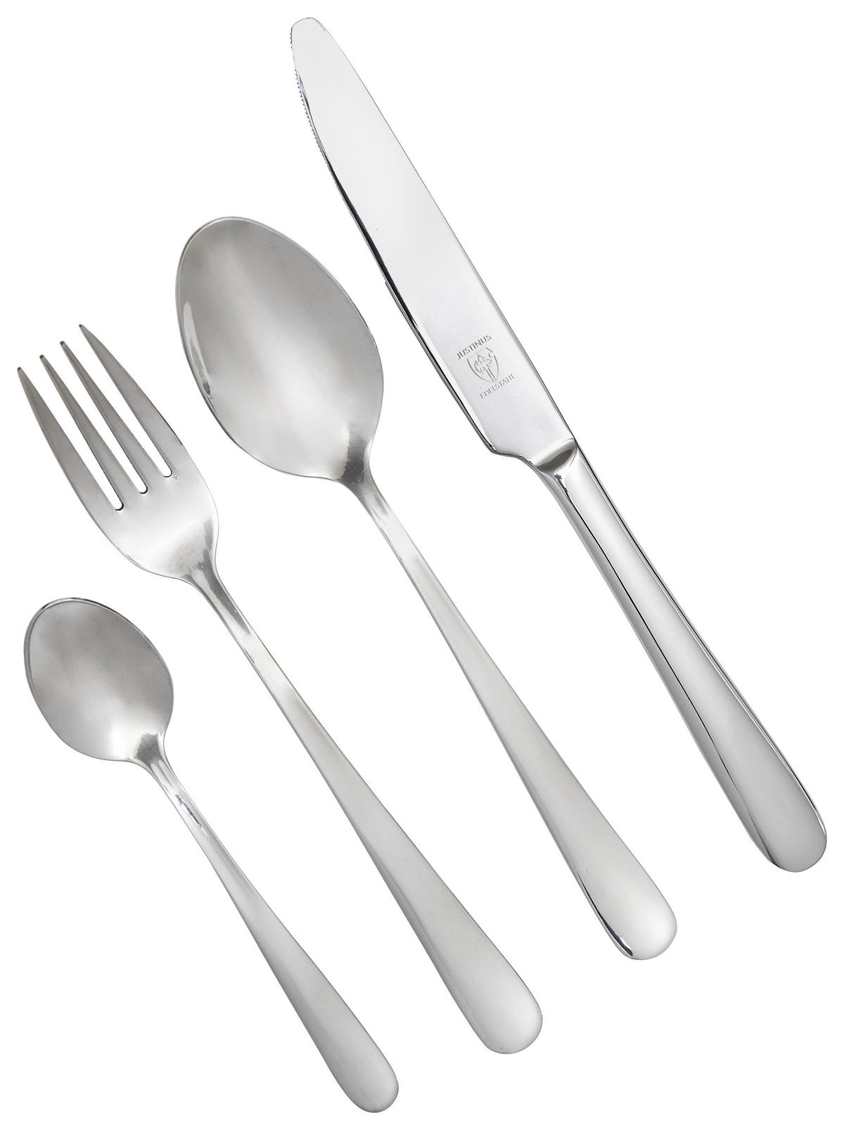 BESTECKSET JOKER 24/1 24-teilig Edelstahl  - Chromfarben, Basics, Metall (24/4,5/16cm) - Justinus