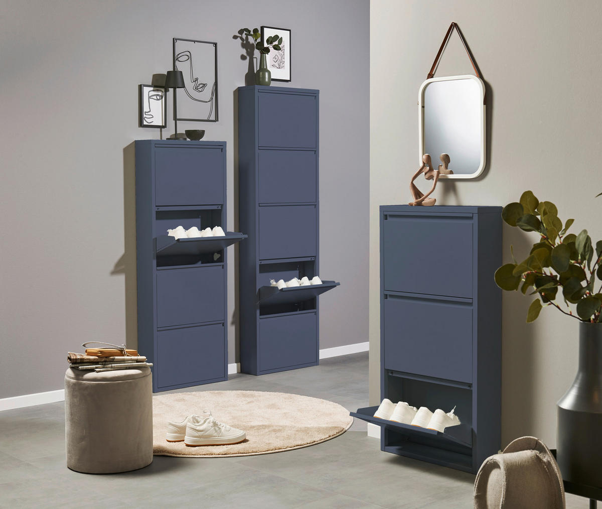 SCHUHKIPPER  in 51/170/16 cm  - Blau, MODERN, Metall (51/170/16cm) - Boxxx