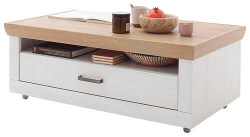 COUCHTISCH 115/65/44 cm rechteckig Eichefarben, Pinienfarben  - Eichefarben/Graphitfarben, Design, Holzwerkstoff/Metall (115/65/44cm) - MID.YOU
